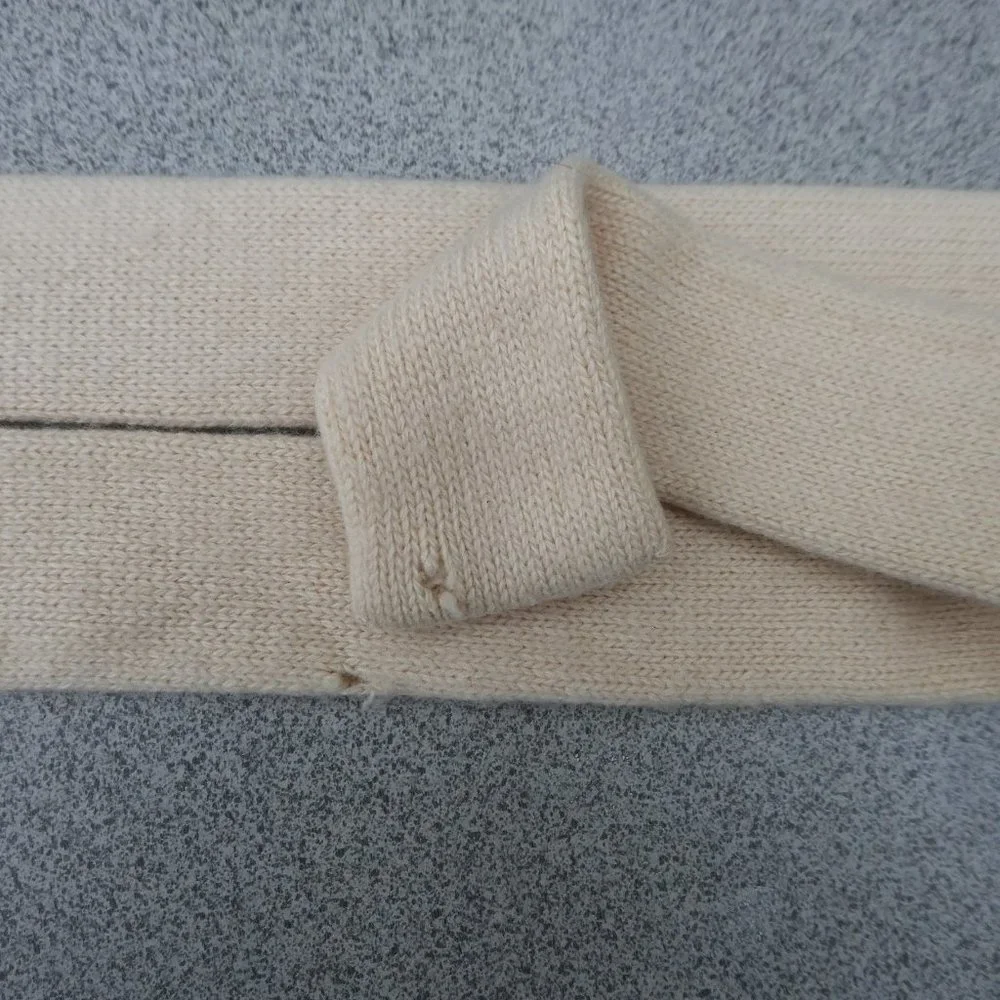 Cashmere Vintage USA 60s Jack Kobren Open Front Cardigan Belted Beige Pockets